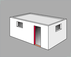 Portillons et Fenêtres Garage Béton