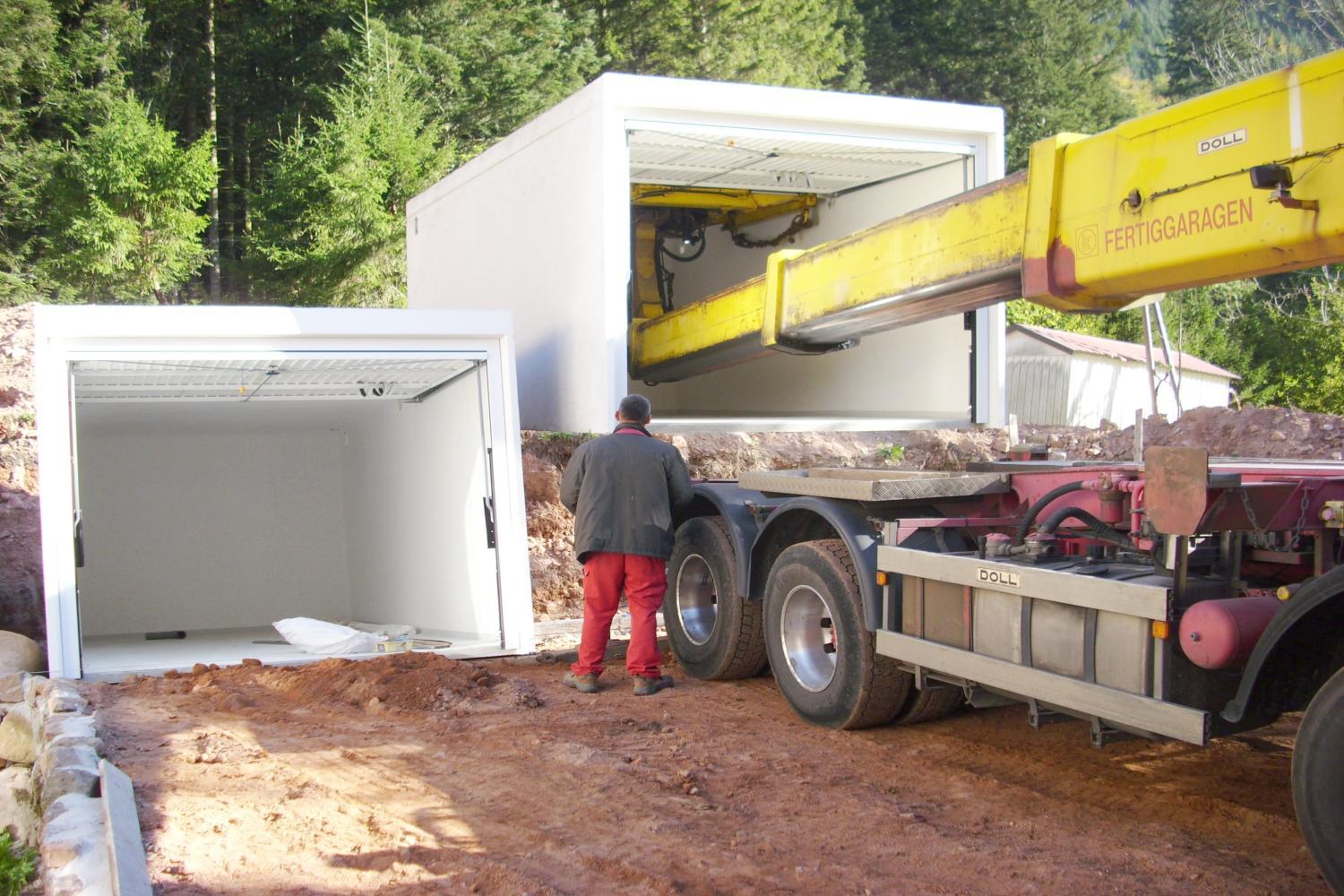 Livraison garages préfabriqués Béton